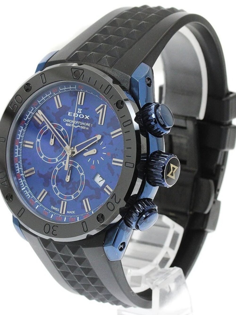 EDOX Chrono Offshore 1 10221 blue Dial Quartz Men's Watch_930611